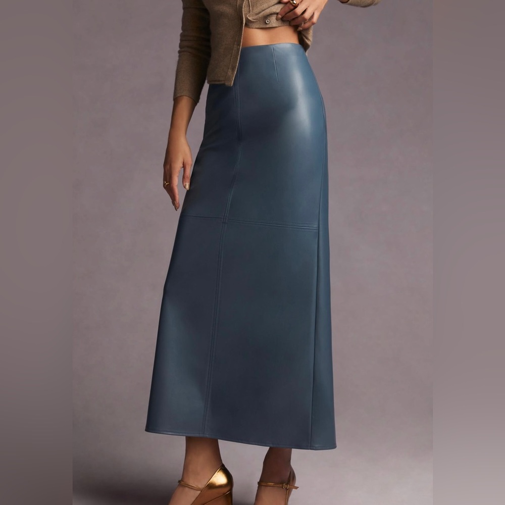 Mare Mare x Anthropologie Faux Leather Column Skirt